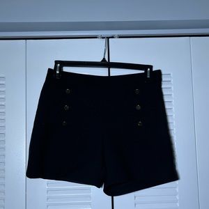 H&M Black Shorts with Button Design | Size 10